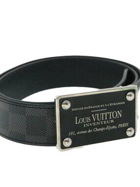 LOUIS VUITTON Damier Graphite Ceinture Inventeur Tour Belt